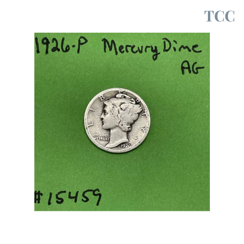 1926-P Mercury Dime 10c 90% Silver AG About Good