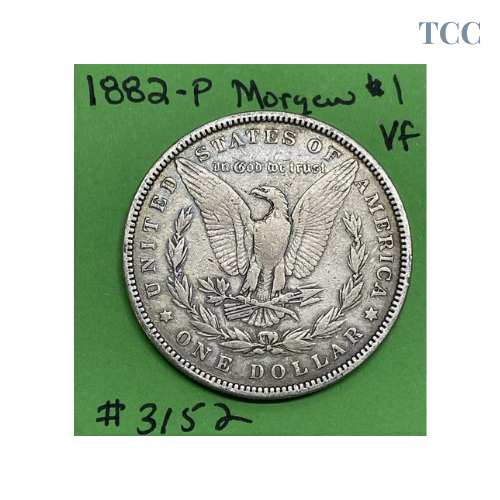 1882 Morgan Dollar VF Very Fine 90% Silver