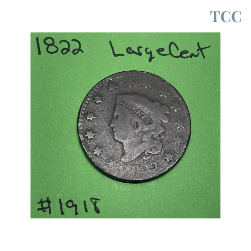 1822 Liberty Head Large Cent Matron Head