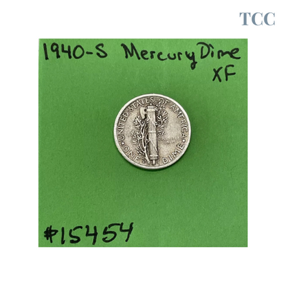 1940 S Mercury Dime 90% Silver XF Extra Fine