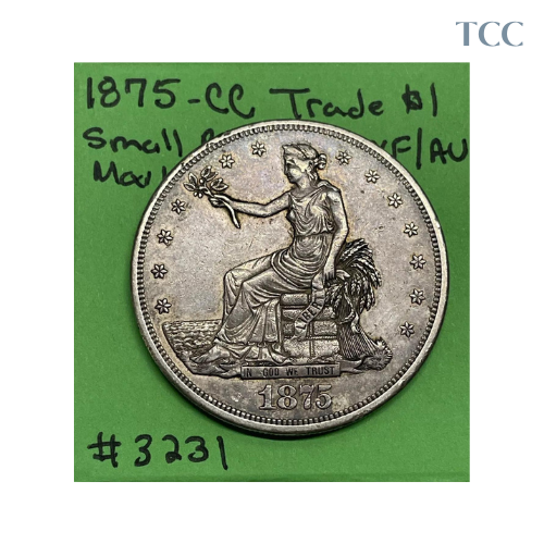 1875-CC Trade Dollar Choice XF+