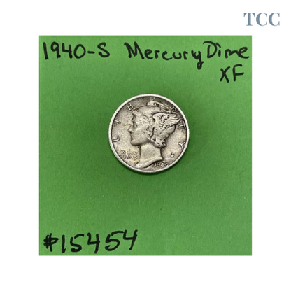 1940 S Mercury Dime 90% Silver XF Extra Fine