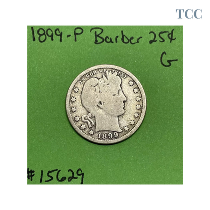 1916-D Barber / Liberty Quarter 25c Fine. 90% Silver