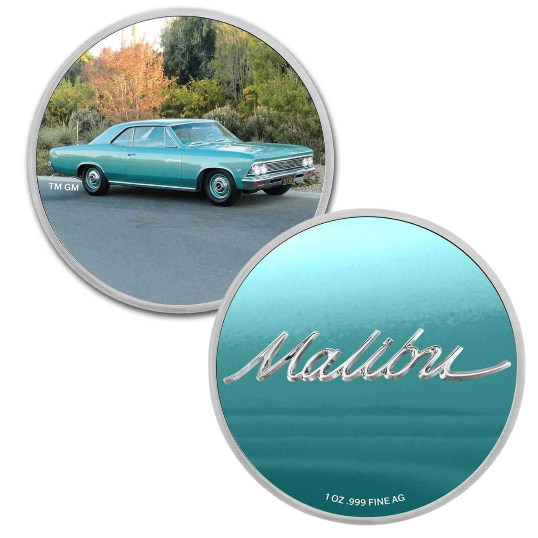 Chevrolet Malibu Colorized 1 oz Silver w/ TEP