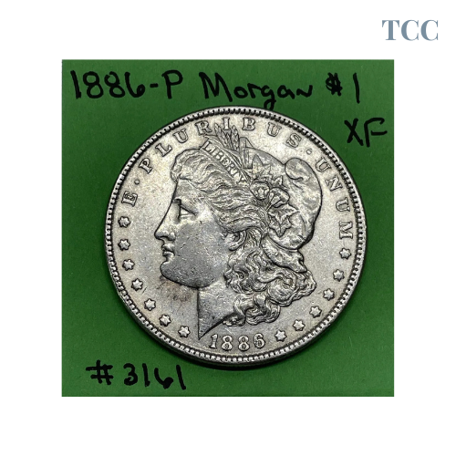 1886 P Morgan Silver Dollar $1 XF Extra Fine 90% Silver