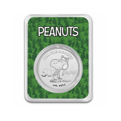 Peanuts® Beagle Scouts 50th Anniversary 1 oz Silver in TEP