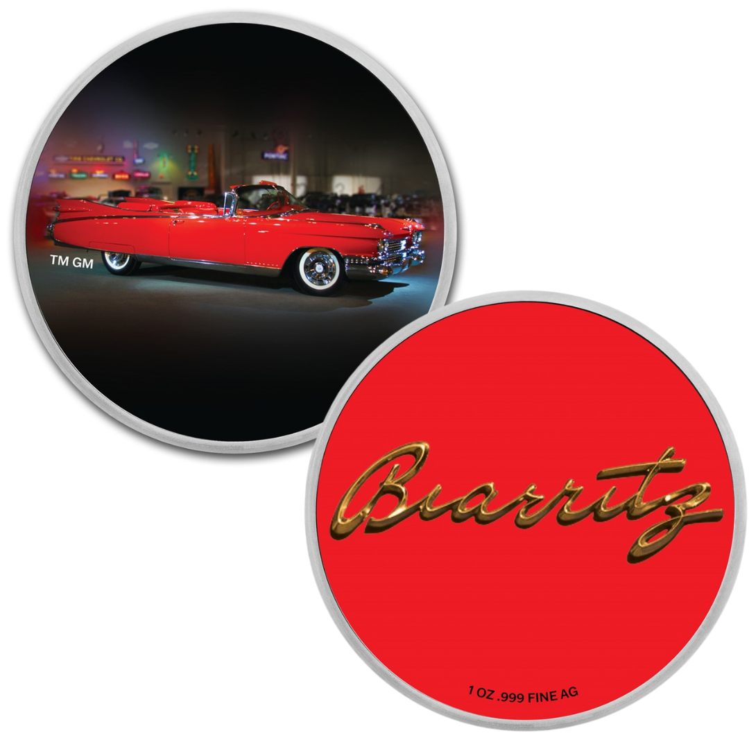 Cadillac Biarritz (1959) Colorized 1 oz Silver w/ TEP