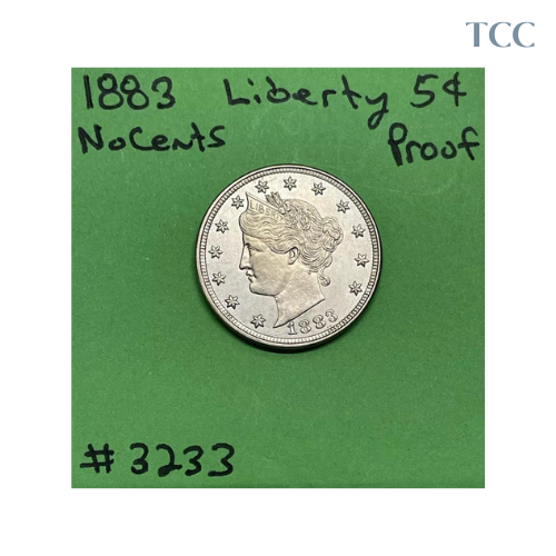 1883 No Cents Liberty Nickel 5c Proof