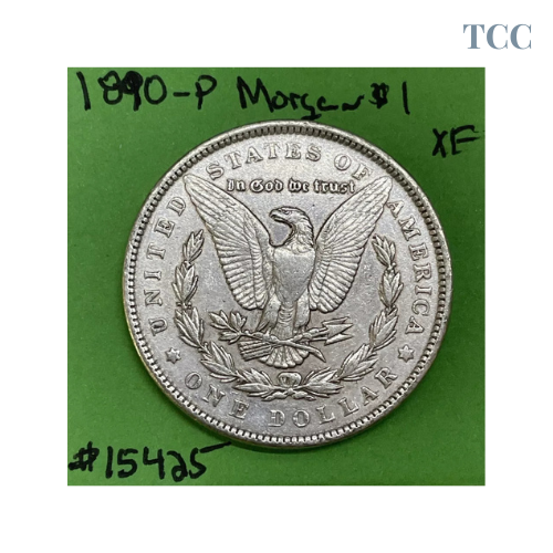 1890-P Morgan Silver Dollar $1 XF EF Extremely Fine 90% Silver