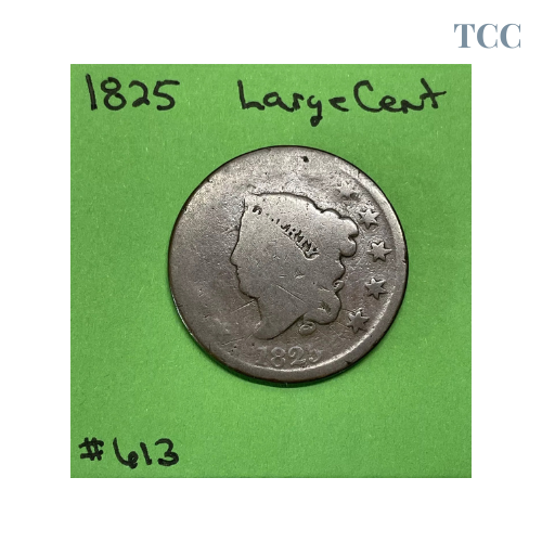 1825 Coronet Head Large Cent Better Date