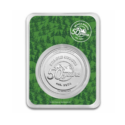 Peanuts® Beagle Scouts 50th Anniversary 1 oz Silver in TEP