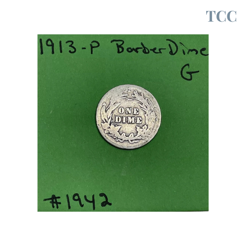 1913 Barber Dime 10c Good 90% Silver