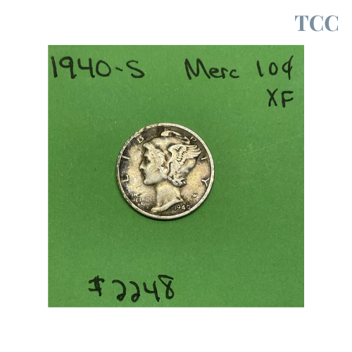 1940-S Mercury Dime 10c XF Extra Fine 90% Silver