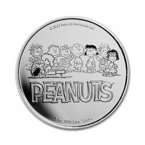 Peanuts® Charlie Brown & Snoopy Christmas 1oz Silver Round