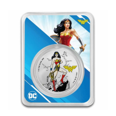 2024 Samoa 1 oz Silver DC Comics Wonder Woman Colorized with TEP