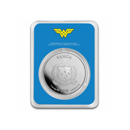 2024 Samoa 1 oz Silver DC Comics Wonder Woman BU (with TEP)