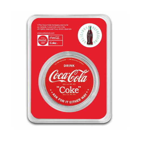 Coca-Cola® 1 oz Silver Colorized Round Bathing Beauties: Red Head