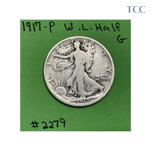 1917-P Walking Liberty Half Dollar 50c Good 90% Silver