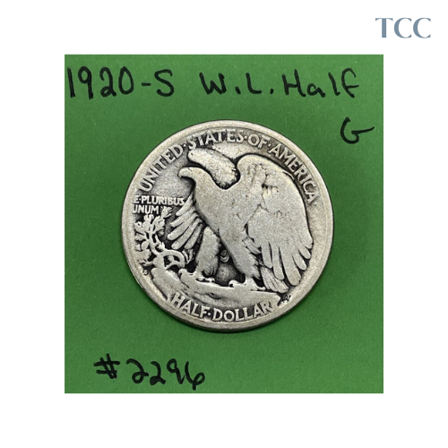 1920 S Liberty Walking Half Dollar Good 90% Silver