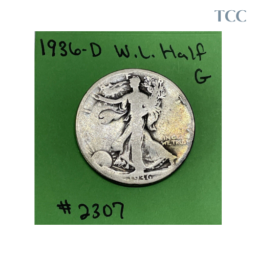 1936 D Walking Liberty Half Dollar Good 90% Silver