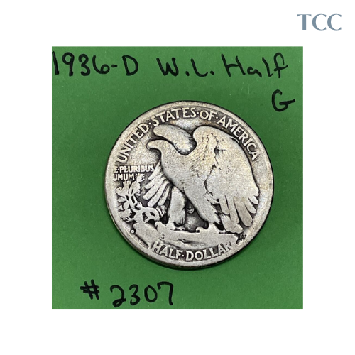 1936 D Walking Liberty Half Dollar Good 90% Silver