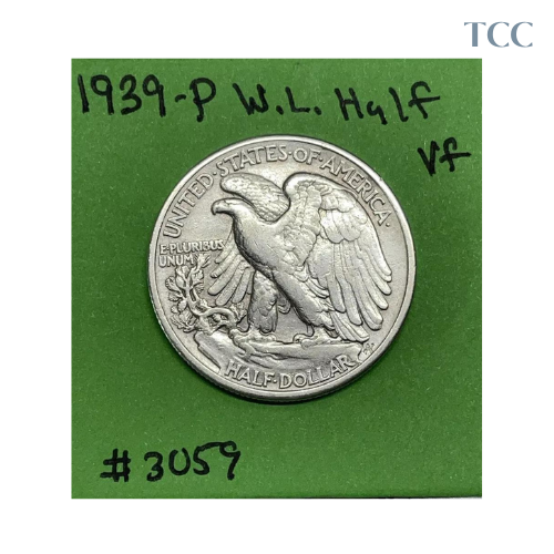 1939-P Liberty Walking Half Dollar 50c VF Very Fine 90% Silver