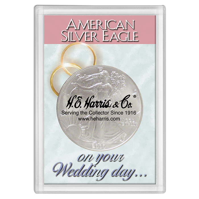 American Silver Eagle Wedding Day Frosted Case