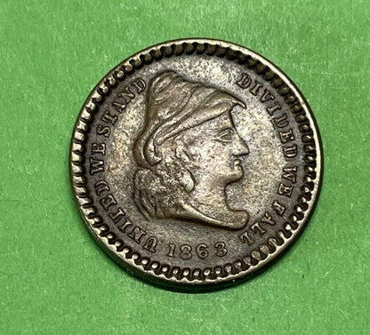 1863 Patriotic Civil War Token Fuld 48/299 High Grade