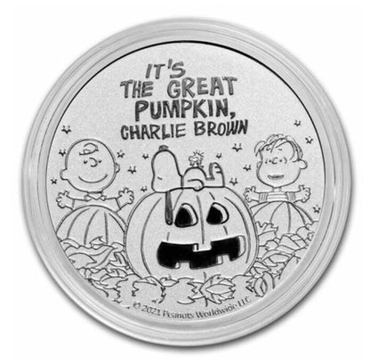 Peanuts® Great Pumpkin 55th Anniversary 1 oz .999 Silver Round