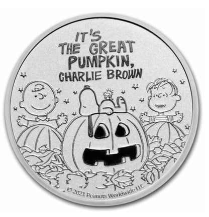 Peanuts® Great Pumpkin 55th Anniversary 1 oz .999 Silver Round