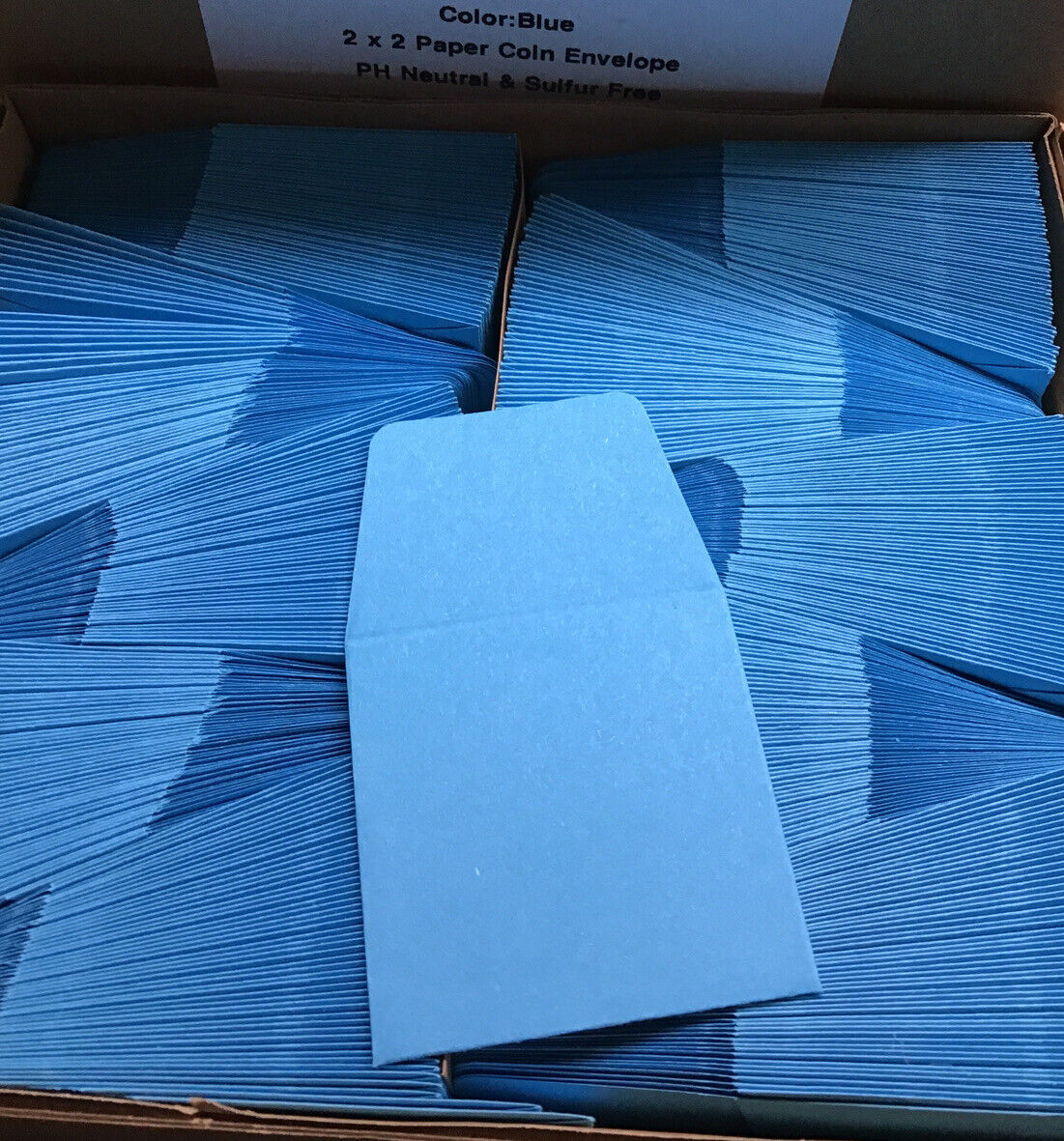 Blue Paper Coin Envelopes 100ct