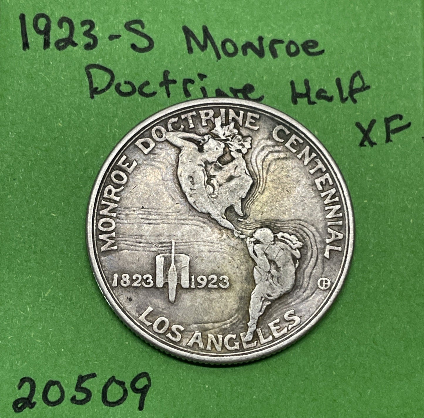 1923-S Monroe Doctrine Centennial Classic Commemorative Half Dollar Xf