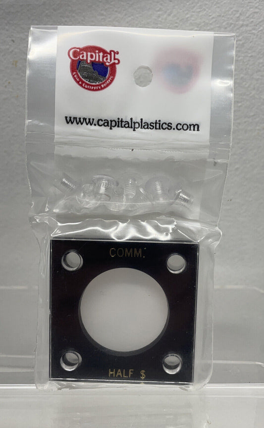 2x2 Capital Holder For Commemorative Half Dollar $ Coin Black Capsule
