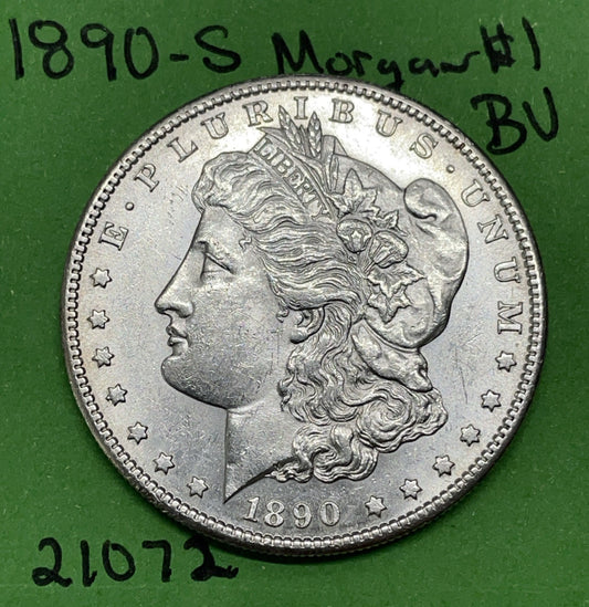 1890 S Morgan Dollar BU Brilliant Uncirculated 90% Silver $1 US Coin