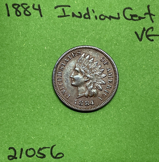 1884 Indian Head Cent 1c VF Very Fine