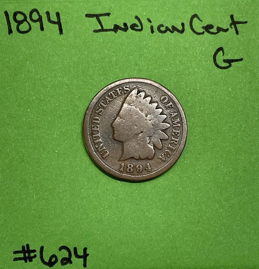 1894 Indian Head Cent / Penny 1c Good