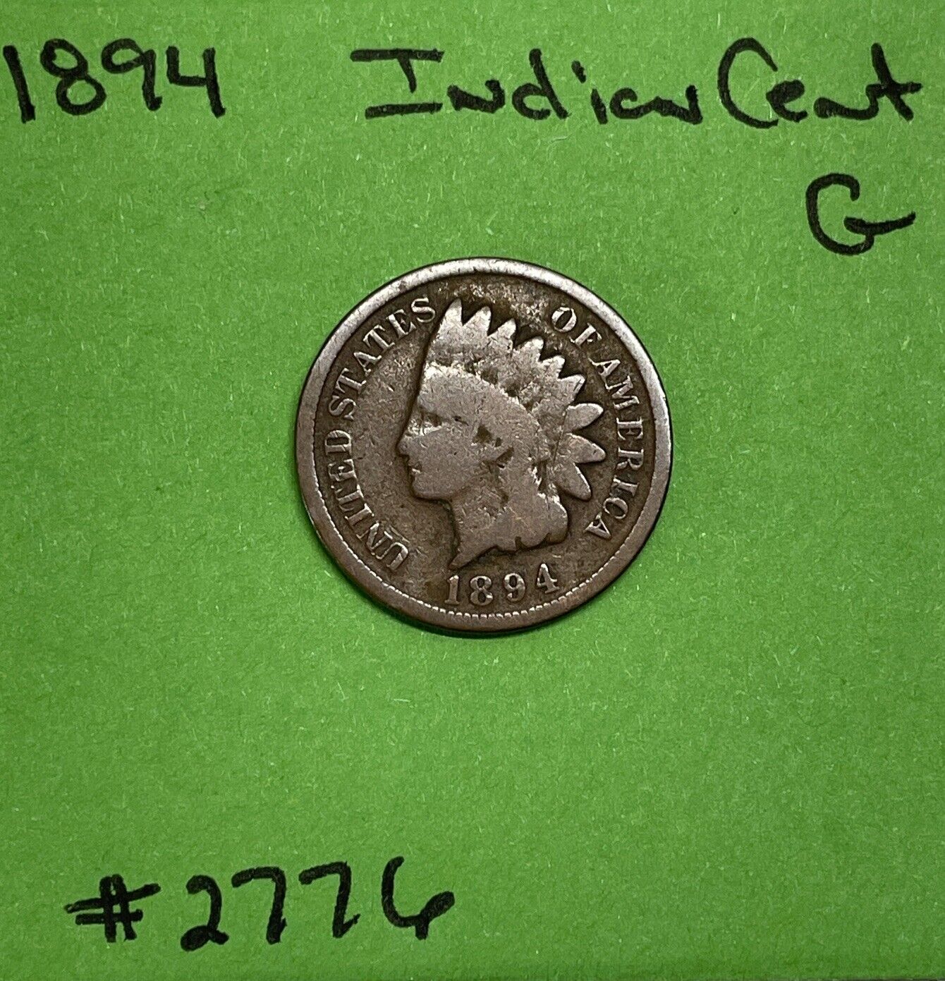 1894 Indian Head Cent / Penny 1c Good