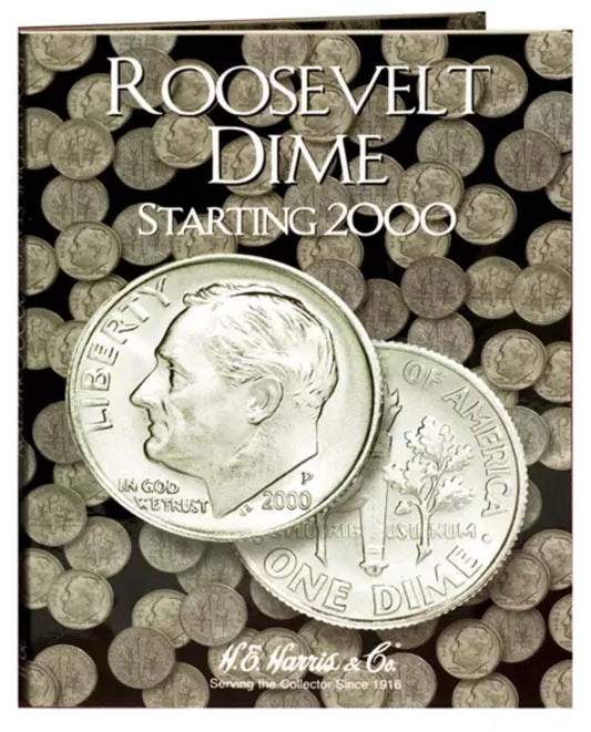 H E HARRIS 2941 Coin Folder #3 ROOSEVELT DIMES 10 Starting 2000  Album / Book