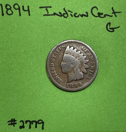 1894 Indian Head Cent / Penny 1c Good
