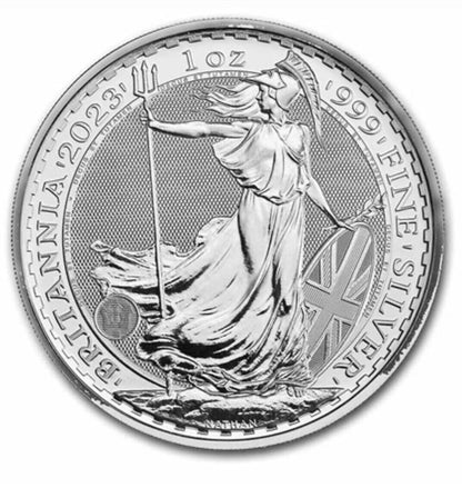 2023 Great Britain 1 oz Silver Britannia BU (King Charles III) In Capsule