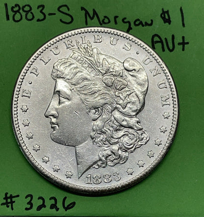 1883 S Morgan Dollar AU About Uncirculated 90% Silver Tough Date