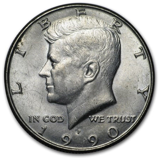 1990 P Kennedy Half Dollar BU Uncirculated Mint State 50c US Coin Collectible