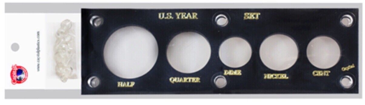 Capital Holder Plastic Coin Case Capsule For US Year Set Cent To Half Dollar