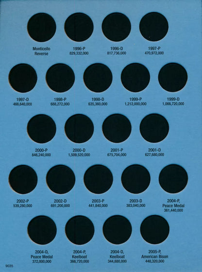 Jefferson Nickel No. 3, 1996-2023 Whitman Folder