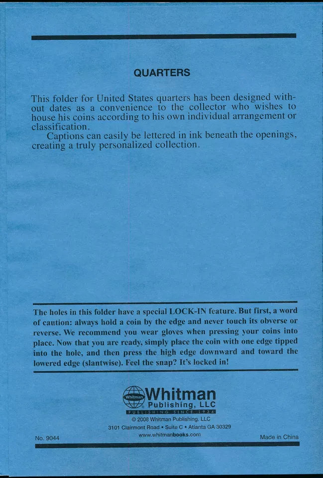 Plain Quarter Whitman Folder