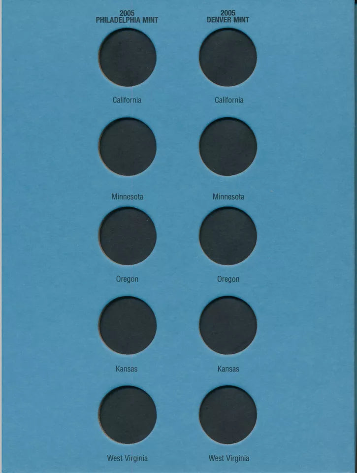 Statehood Quarter Folder No. 2 2002-2005 Whitman Folder