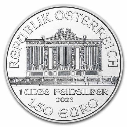 2023 Austria 1 oz Silver Philharmonic BU with capsule