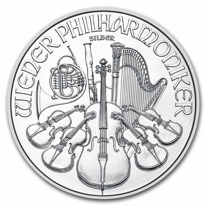 2023 Austria 1 oz Silver Philharmonic BU with capsule