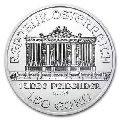 2021 Austria 1 oz Silver Philharmonic BU In Capsule